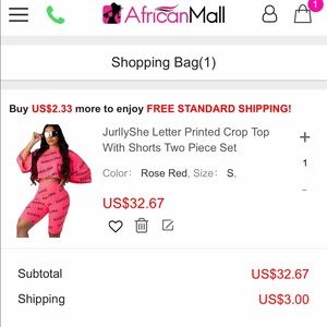 A Jurlly Letter Printed Crop Top & Shorts (Set)